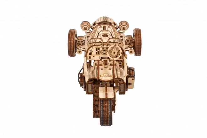 3D mechanikus fa puzzle háromkerekű motor UGEARS