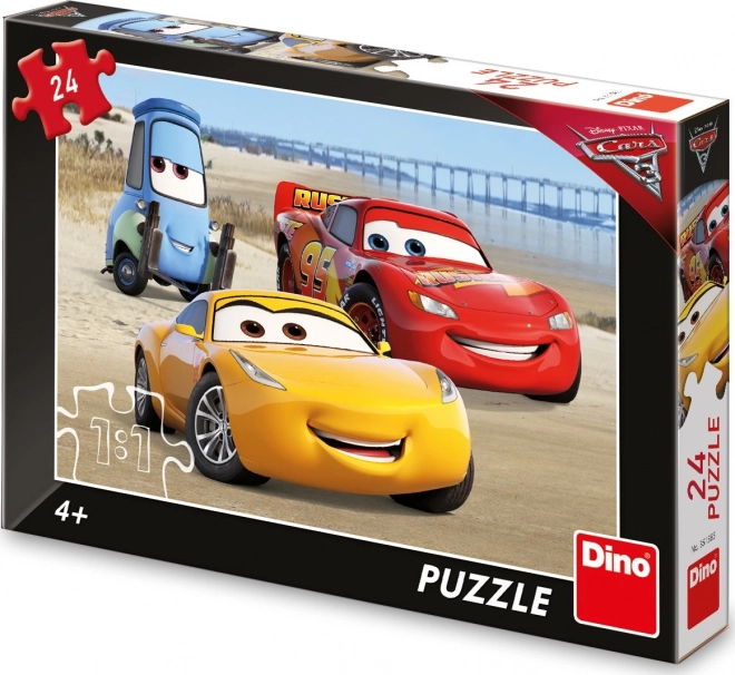 Dino puzzle autók 3: A strandon 24 darabos