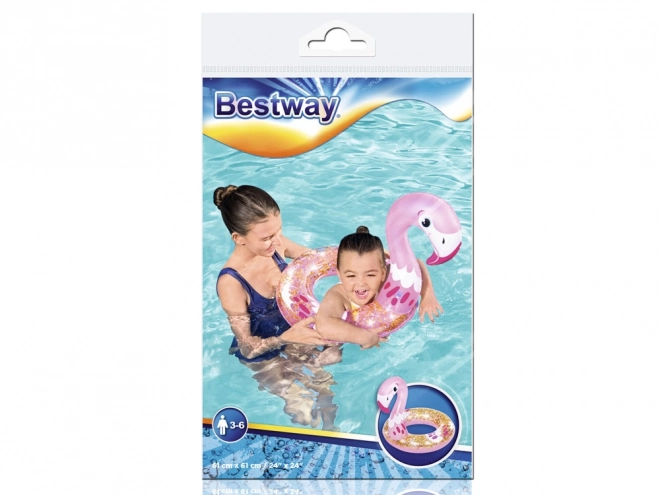 Csillogó úszógumi hattyúval - Bestway – Rózsaszín