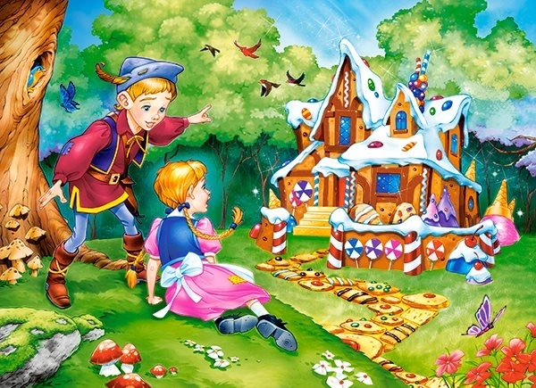 70 darabos Hansel és Gretel puzzle