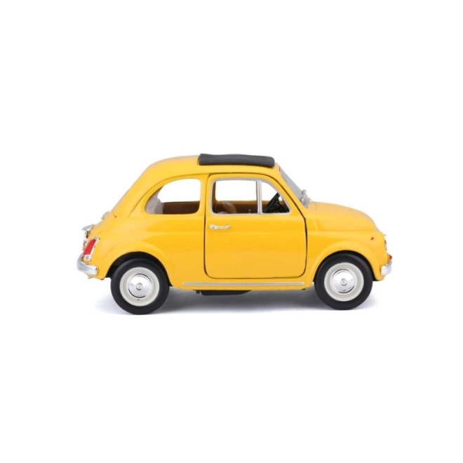 Bburago Fiat 500 F 1965 sárga autómodell 1:24