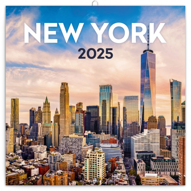 New York 2025 naptár jegyzetekkel