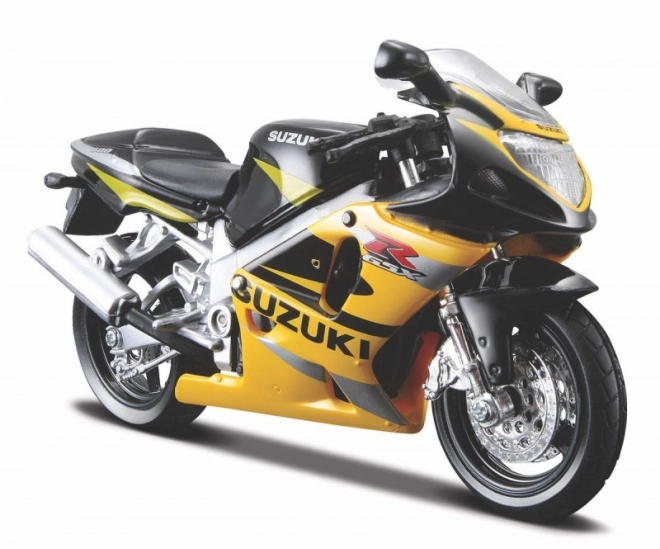 Suzuki GSX-R600 modell motorkerékpár állványon 1/18