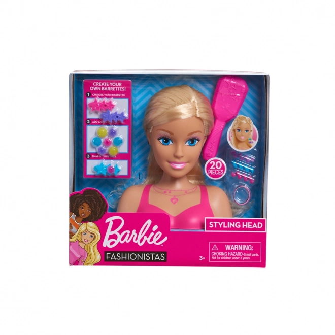 Barbie szőke frizurakészítő fej