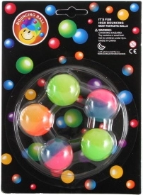Neon pattogó labdák – 5 db-os készlet