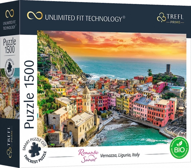 trefl puzzle romantikus naplemente: vernazza, liguria, olaszország 1500 darab