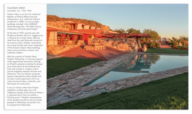 Frank Lloyd Wright: Taliesin és Taliesin West kétoldalas puzzle 500 darabos