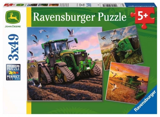 Ravensburger puzzle - John Deere akcióban 3x49 darab