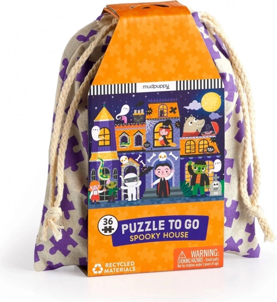 Mudpuppy Szellemház puzzle szövetzsákban