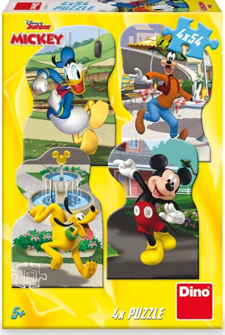 Mickey és Barátai 4x54 darabos városi puzzle