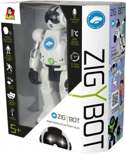 Interaktív robot Zigy fekete