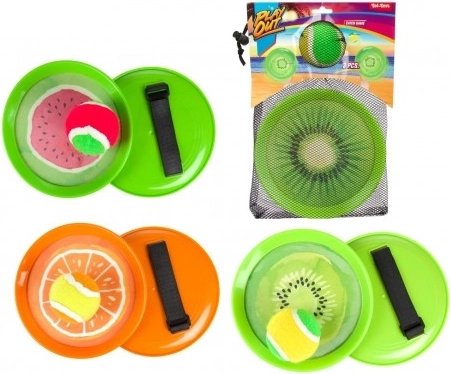 Lambáda Catch Ball játék – tépőzáras labda, gyümölcs design, 18 cm