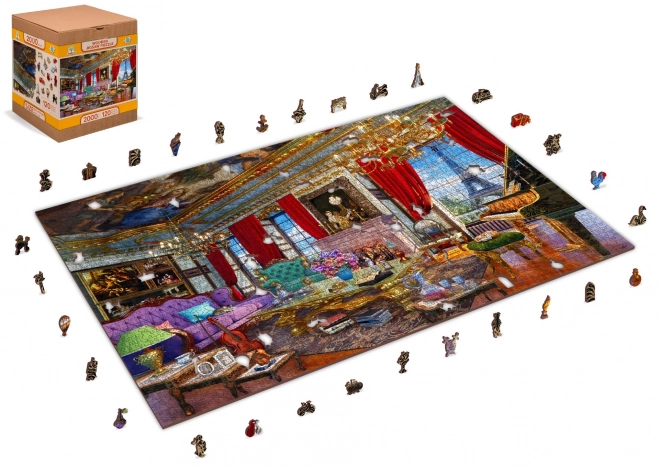 Fapalota puzzle 2v1 - 2000 darab - Wooden City