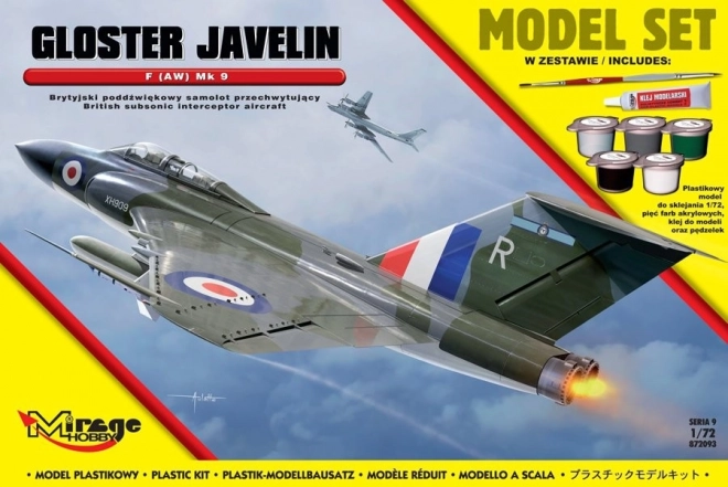 Gloster Javelin brit szubszonikus elfogó repülőgép modell