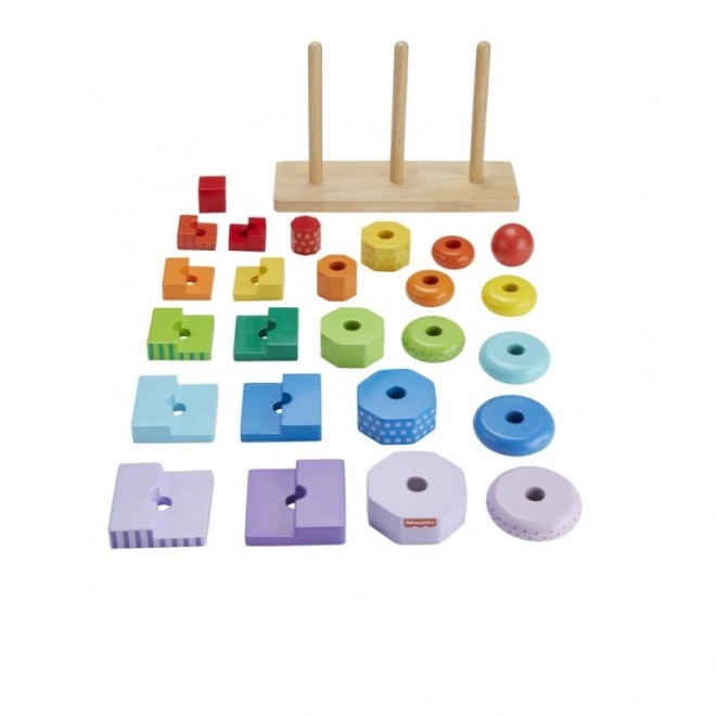 Fisher-Price fa torony formákkal