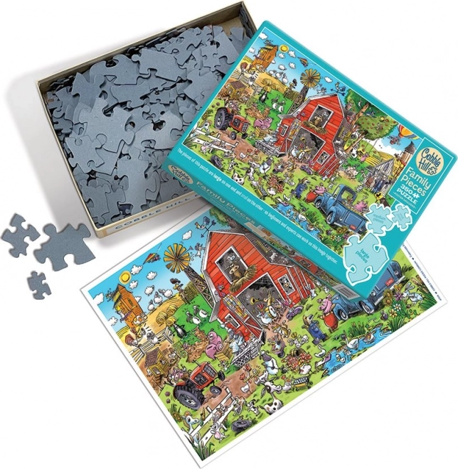 Családi puzzle Kalandos Farm COBBLE HILL 350 darab