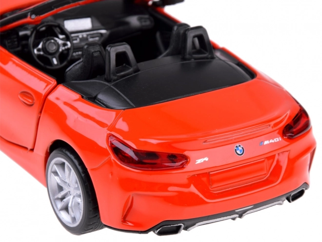 gyűjtői bmw z4 m40i cabrio fémből készült autó modell fényekkel