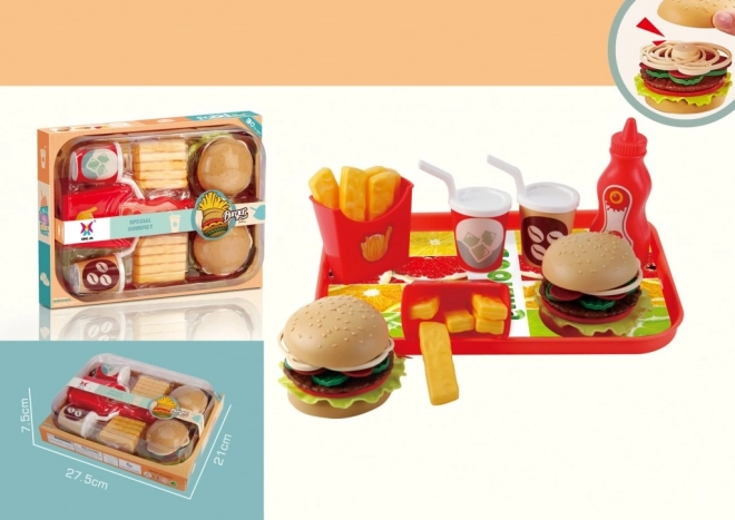Hamburger játékkészlet gyerekeknek