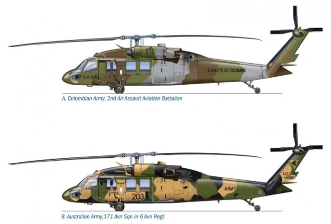 Uh-60 Mh60 black hawk nights műanyag modell szett