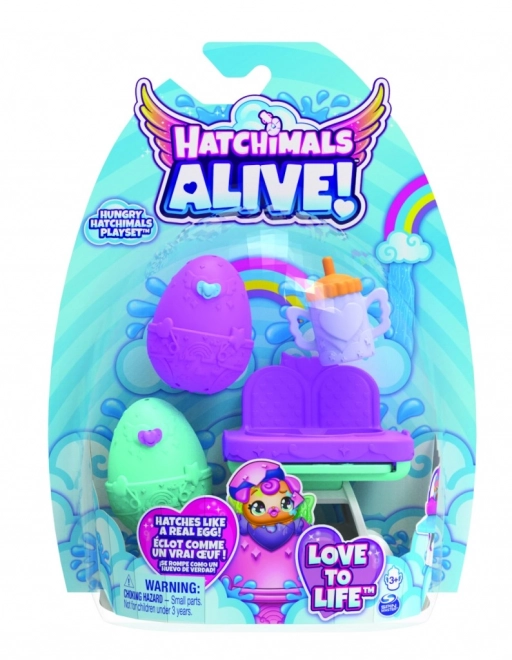 Hatchimals etető szék játékkészlet állatkák számára