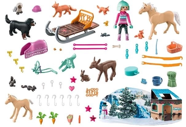 Playmobil adventi kalendárium lovakkal: ünnepi lovas szán