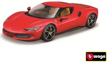 Bburago Ferrari 296 GTB 1:18 fém autómodell, piros