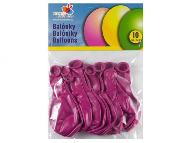 Felfújható lufi készlet 10 db fuksziaszínű 26 cm