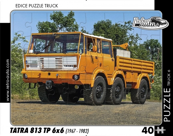 Retro autók puzzle: Tatra 813 TP teherautó 6x6 (1967-1982) 40 darab