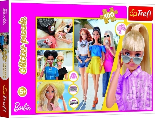 Trefi Barbie csillogó puzzle 100 darabos