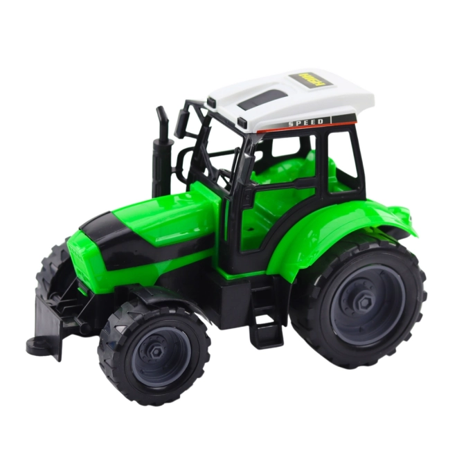 Nagy mezőgazdasági traktor tárcsás boronával