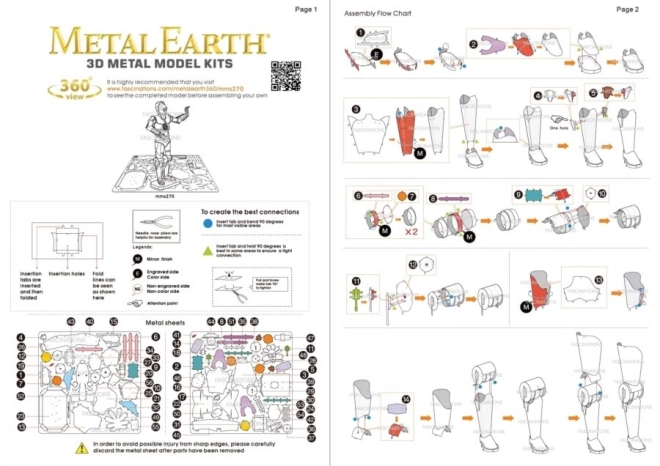 Metal Earth 3D puzzle Star Wars: Arany C-3PO