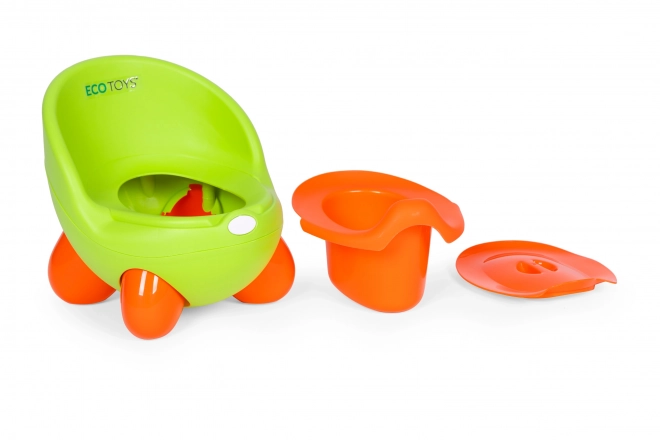 Gyerek bili levehető betéttel csúszásmentes lábakkal zöld ECOTOYS