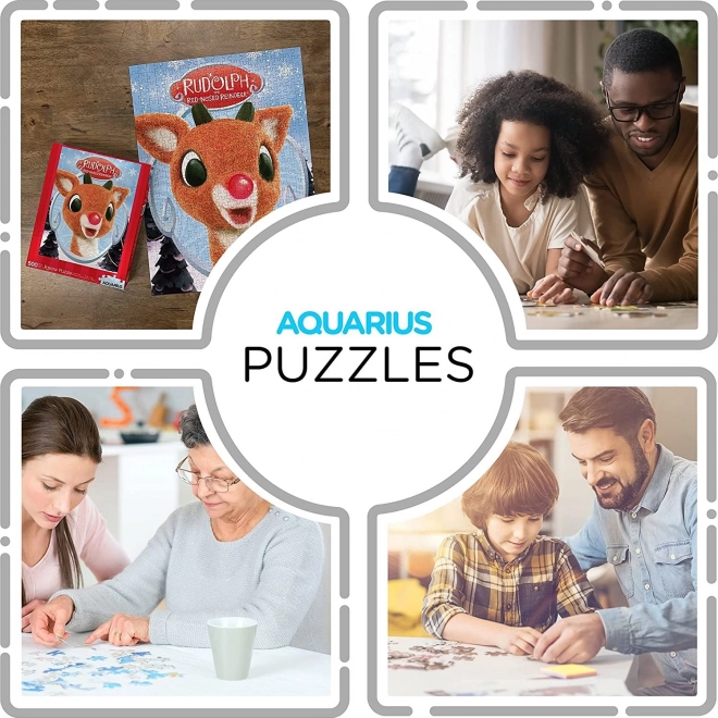 Rénszarvassal díszített 500 darabos puzzle