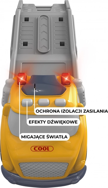 WOOPIE City Truck sárga vontatókocsi világító- és hangeffektusokkal