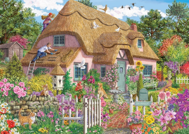Szalmafedeles Ház Puzzle 1000 Darab