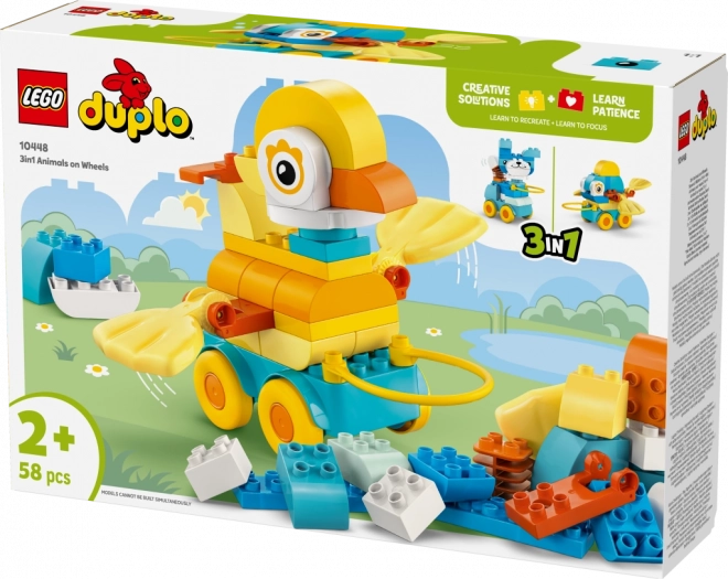 LEGO DUPLO 3 az 1-ben: Állatkák kerekeken