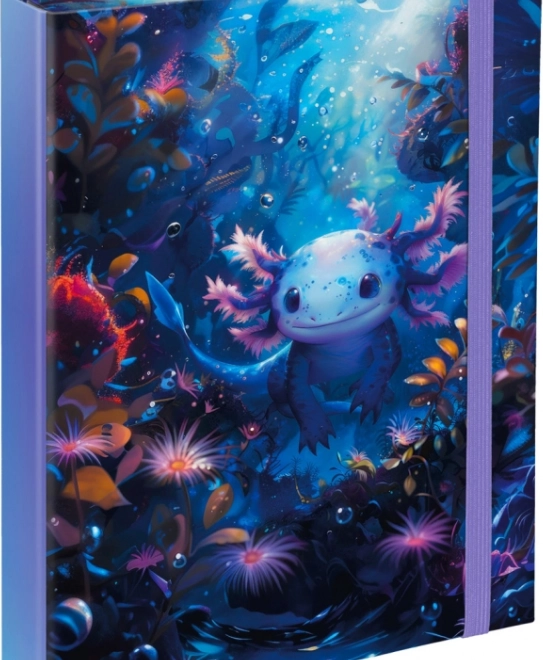 Axolotl mintás A5-ös iskolai füzetborító