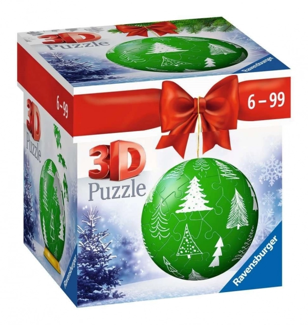 Ravensburger 3D puzzle karácsonyfadísz zöld fenyőkkel