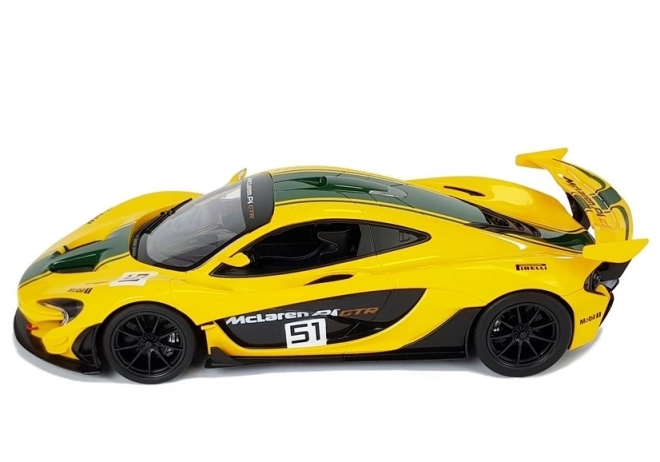 Rc autó McLaren P1 GTR sárga távirányítós