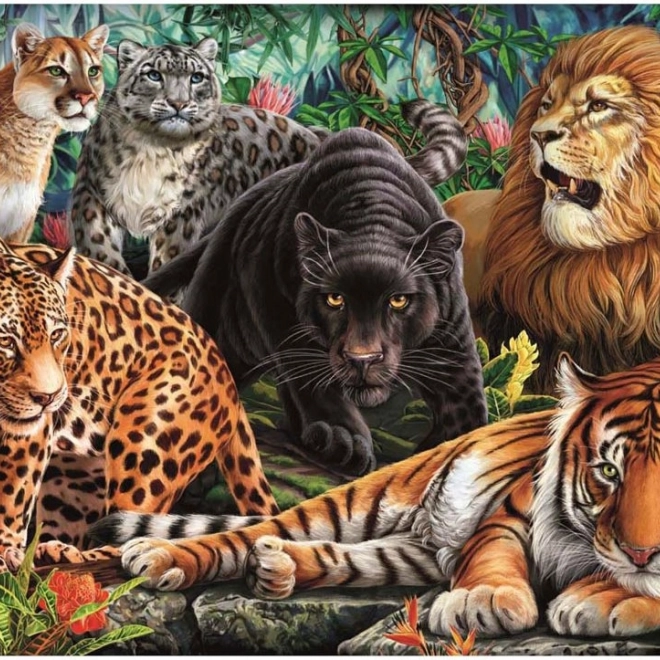 Vadmacskák Puzzle 500 darab