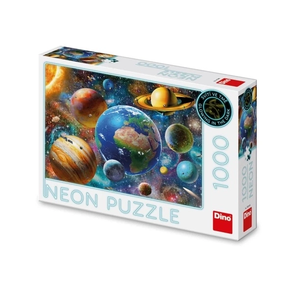 Neon világító puzzle bolygók 1000 darab