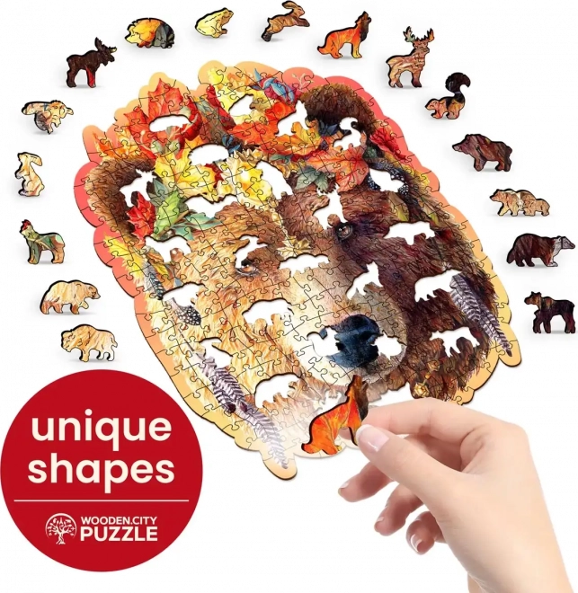 Fa puzzle stílusos medve 250 darabos