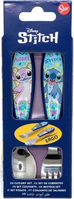 Gyermek étkészlet Stitch mintával