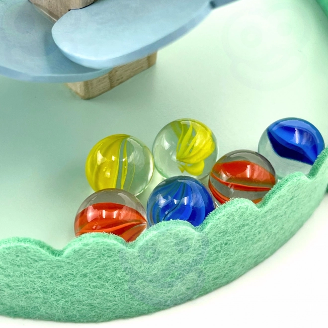 Woopie Green Fa golyópálya Zenefa Montessori FSC
