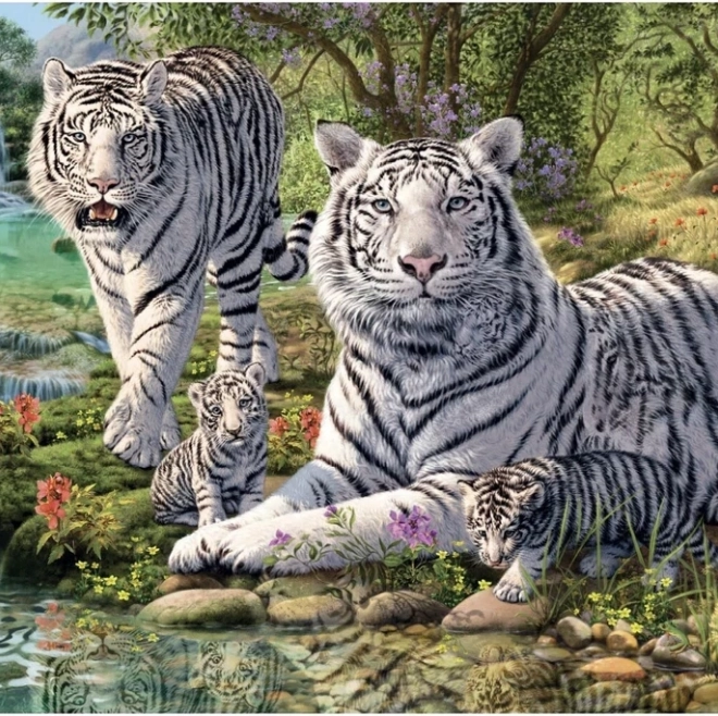 Fehér Tigrisek Puzzle 1000 Darab – Dino Titkos Kollekció
