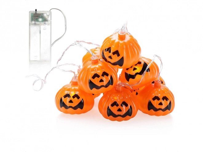 Halloween tök mintás LED-es fényfüzér 200 cm