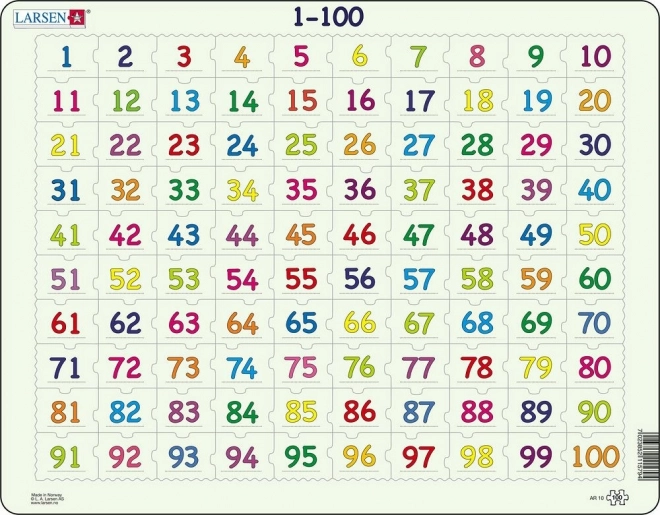 Számolás 100-ig Larsen puzzle - 100 darab