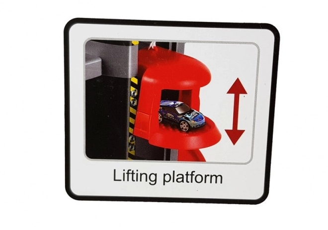 Ötszintes parkolóház világító lifttel