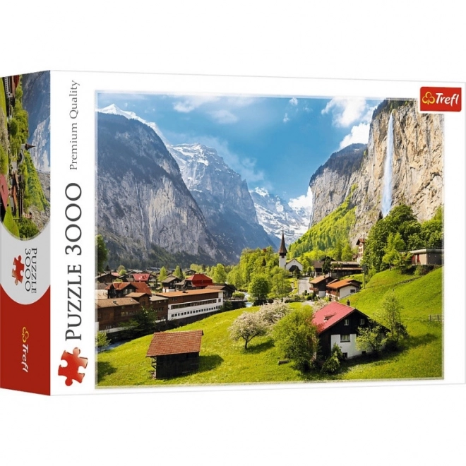 Lauterbrunnen Svájc 3000 darabos puzzle - Trefl