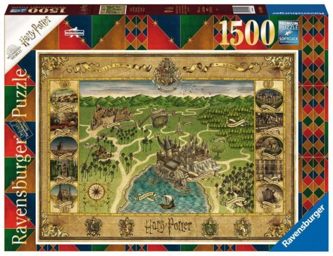 Harry Potter: Roxfort térkép puzzle 1500 darabos